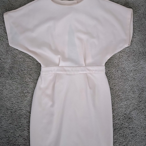 Asos Blush Crepe Midi Dress with Cut Out on Back - Picture 3 of 9